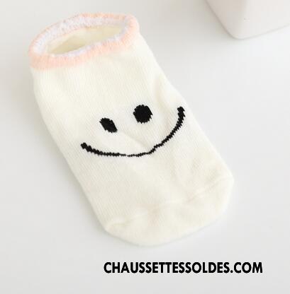 Chaussette Basse Garçon Bébé Antidérapant Souriant Enfant Coton Bio Jaune