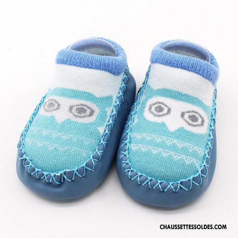 Chaussette Basse Garçon Bébé Enfant Printemps Antidérapant Été Papillon Bleu