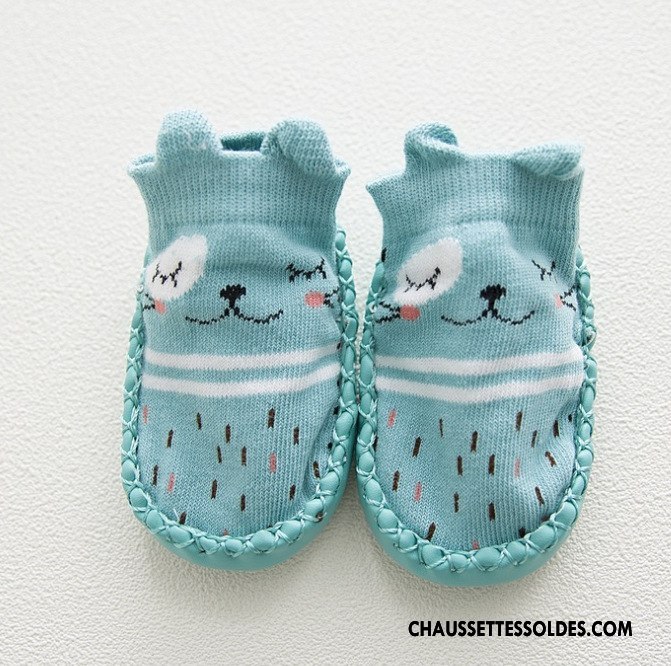 Chaussette Basse Garçon Bébé Enfant Printemps Antidérapant Été Papillon Bleu