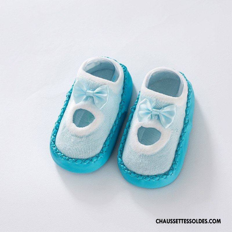 Chaussette Basse Garçon Bébé Enfant Printemps Antidérapant Été Papillon Bleu