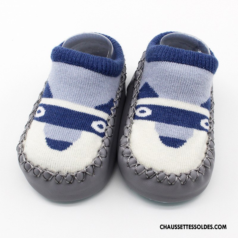 Chaussette Basse Garçon Bébé Enfant Printemps Antidérapant Été Papillon Bleu
