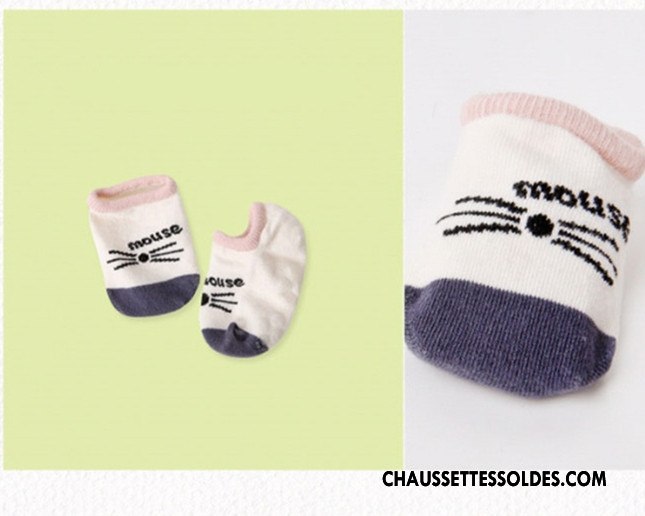 Chaussette Basse Garçon Chaussette Basse Coupée Printemps Antidérapant Bébé Courte Chaussettes En Coton Rose