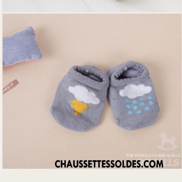 Chaussette Basse Garçon Coton Bio Enfant Chaussette Basse Coupée Printemps Antidérapant Le Nouveau Gris