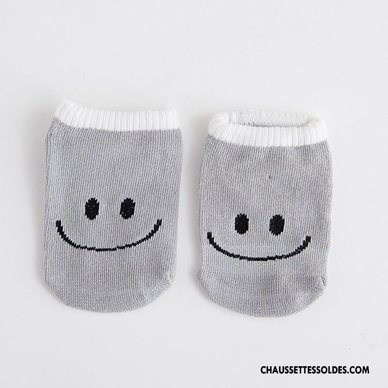 Chaussette Basse Garçon Coton Bio Nouveau Chaussette Basse Coupée Nouvelles Arrivées Bébé Dessin Animé Blanc
