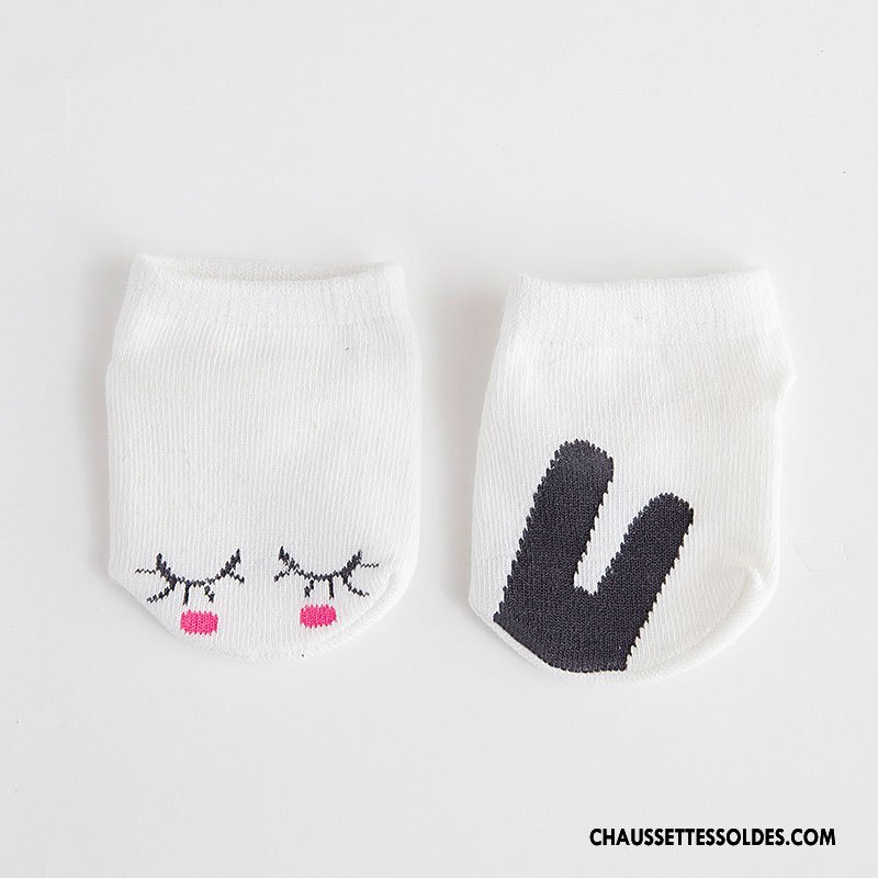 Chaussette Basse Garçon Coton Bio Nouveau Chaussette Basse Coupée Nouvelles Arrivées Bébé Dessin Animé Blanc