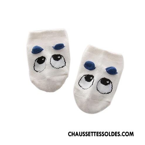 Chaussette Basse Garçon Coton Bio Nouveau Chaussette Basse Coupée Nouvelles Arrivées Bébé Dessin Animé Blanc