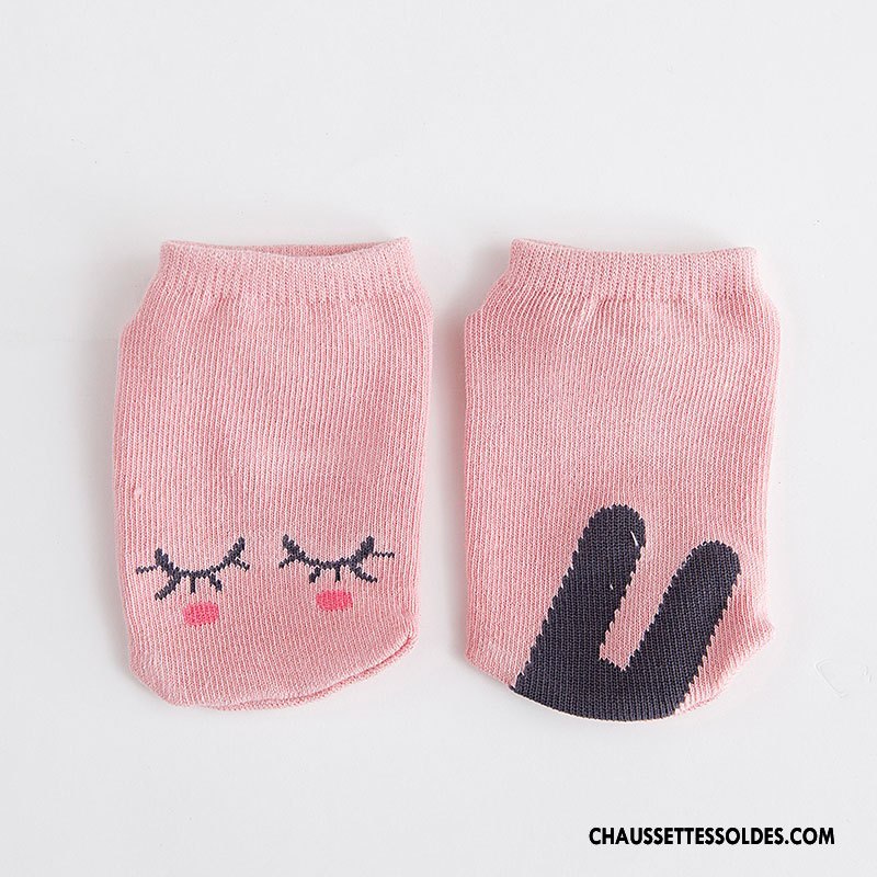 Chaussette Basse Garçon Coton Bio Nouveau Chaussette Basse Coupée Nouvelles Arrivées Bébé Dessin Animé Blanc