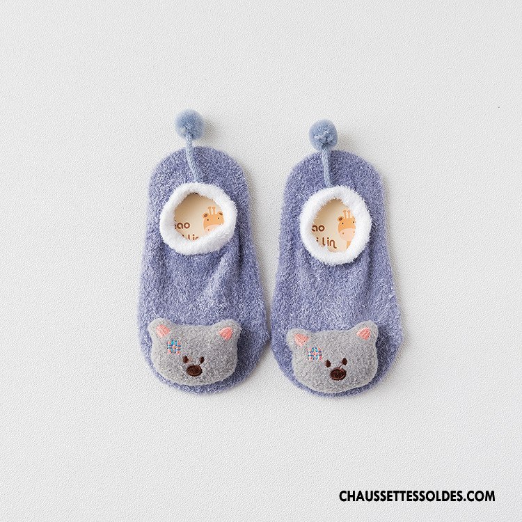 Chaussette Basse Garçon Dessin Animé Charmant Été Enfant Dimensionnel Bébé Bleu