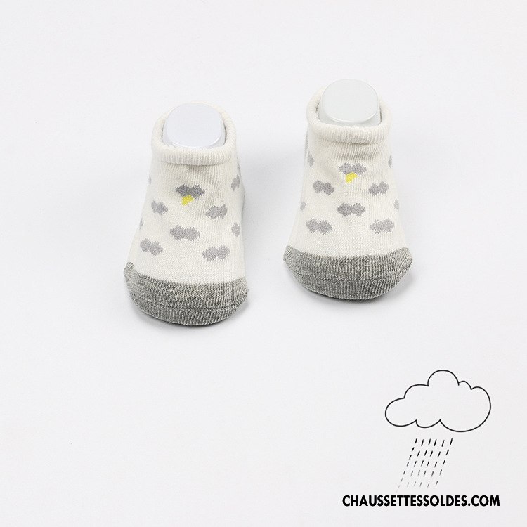 Chaussette Basse Garçon Léopard Le Nouveau Beige Enfant Bébé 100% Coton Blanc