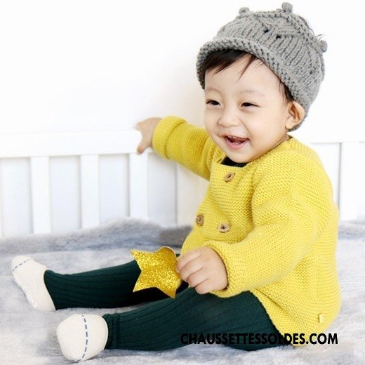 Chaussette Basse Garçon Petit Bébé Terry Chaussette Basse Coupée Rayé Hiver Noir