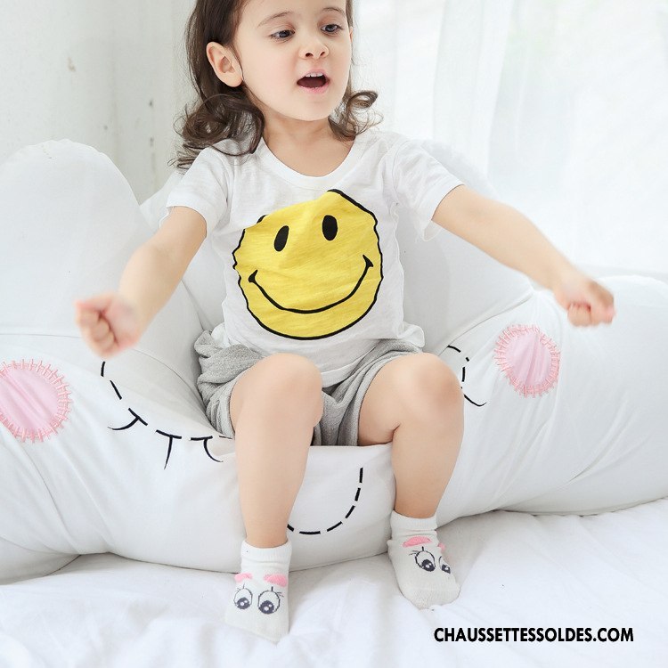 Chaussette Basse Garçon Printemps Été Enfant Bébé Chaussette Basse Coupée 100% Coton Rose Clair