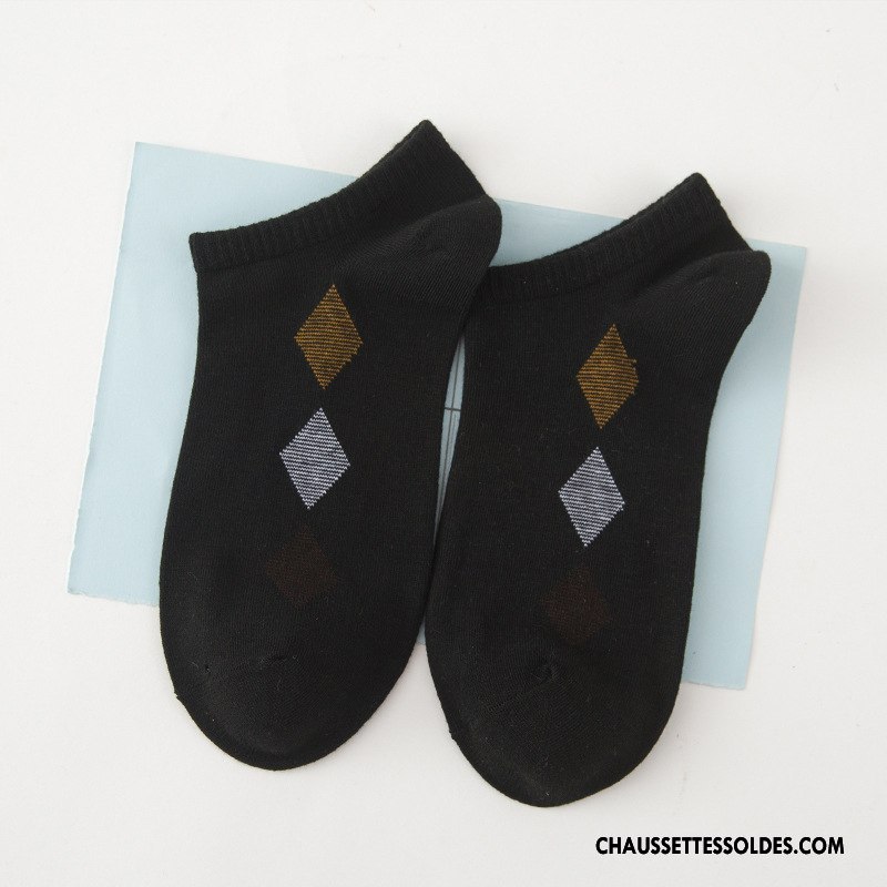 Chaussette Basse Homme 100% Coton Casual Été Printemps Chaussette Basse Coupée Chaussette Courte Couleurs Mixtes