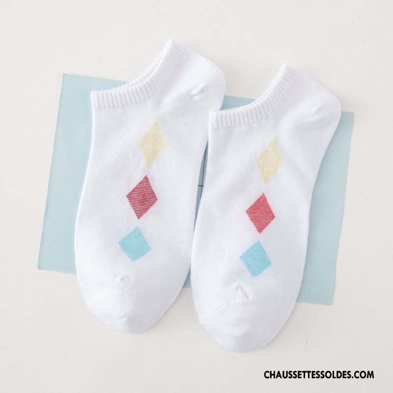 Chaussette Basse Homme 100% Coton Casual Été Printemps Chaussette Basse Coupée Chaussette Courte Couleurs Mixtes