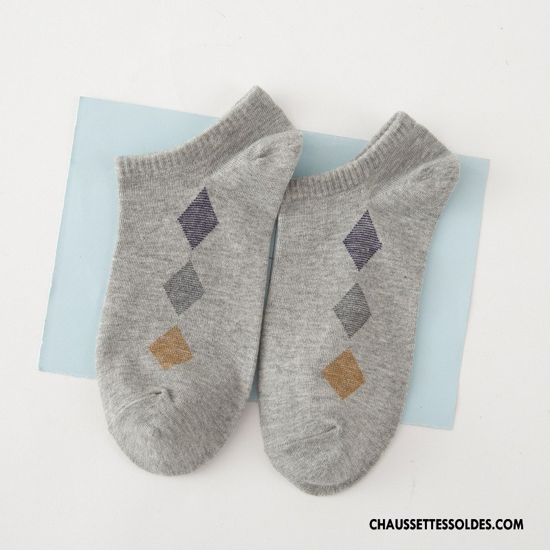 Chaussette Basse Homme 100% Coton Casual Été Printemps Chaussette Basse Coupée Chaussette Courte Couleurs Mixtes