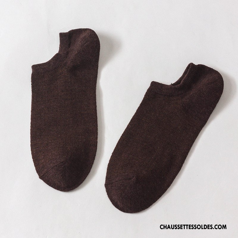 Chaussette Basse Homme 100% Coton Chaussette Courte Chaussette Basse Coupée Carreaux Casual Pure Bleu