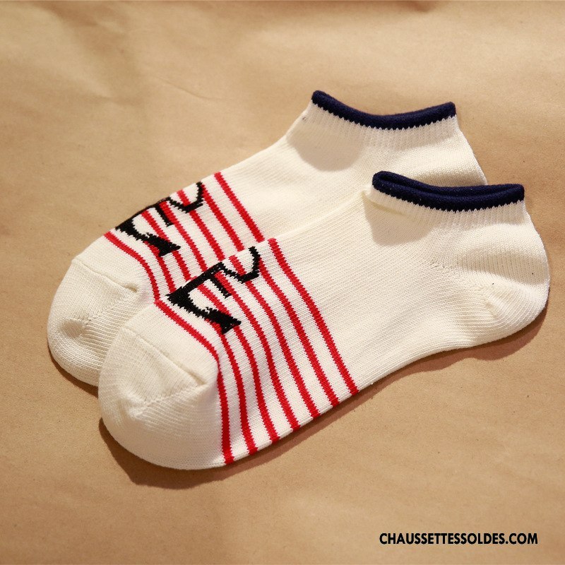 Chaussette Basse Homme 100% Coton Coton Bio Renforcé Rayé L'automne Hiver Or