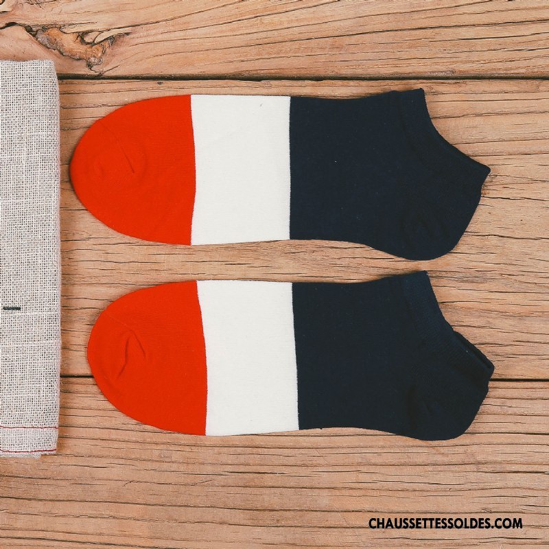 Chaussette Basse Homme 100% Coton Le Nouveau Printemps Été Invisible Chaussette Basse Coupée Couleurs Mixtes Bleu Clair