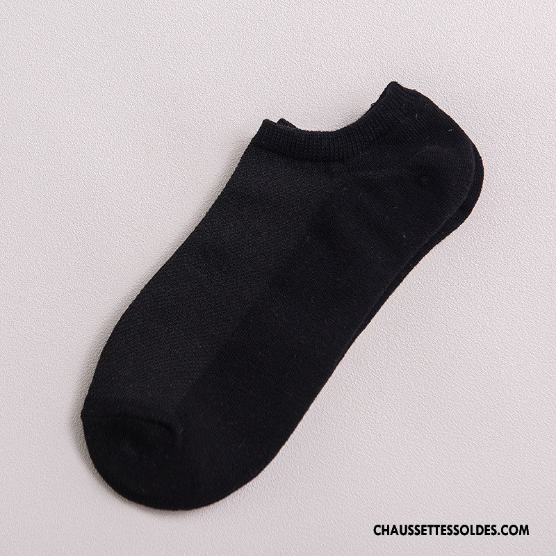 Chaussette Basse Homme 100% Coton Printemps Engrener Réseau Courte Chaussette Basse Coupée Bleu
