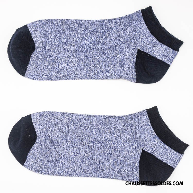 Chaussette Basse Homme 100% Coton Tendance Bouche Libre Coton Bio Style National Chaussette Basse Coupée Pure Gris