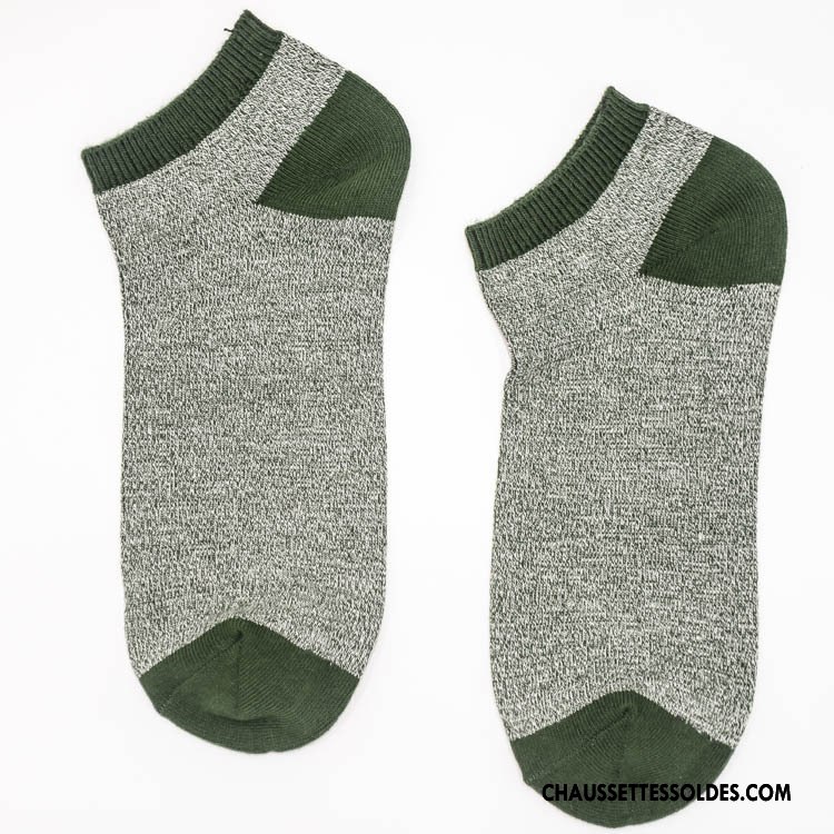 Chaussette Basse Homme 100% Coton Tendance Bouche Libre Coton Bio Style National Chaussette Basse Coupée Pure Gris