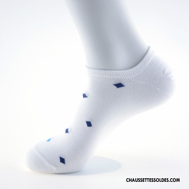 Chaussette Basse Homme Absorber La Sueur Printemps Invisible Le Nouveau Casual Mouvement Couleurs Mixtes Bleu Clair