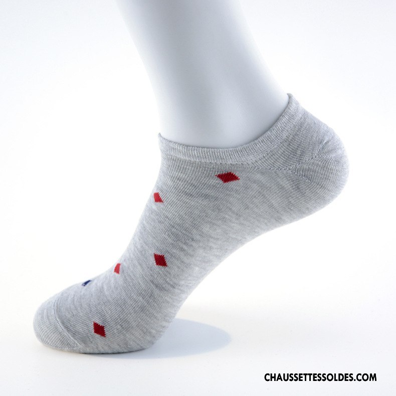 Chaussette Basse Homme Absorber La Sueur Printemps Invisible Le Nouveau Casual Mouvement Couleurs Mixtes Bleu Clair