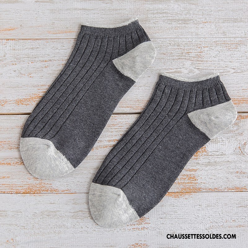 Chaussette Basse Homme Casual De Travail Été Printemps Nouvelles Arrivées Rayé Pure Bleu