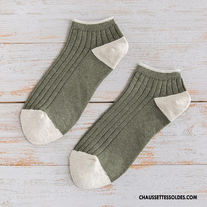 Chaussette Basse Homme Casual De Travail Été Printemps Nouvelles Arrivées Rayé Pure Bleu