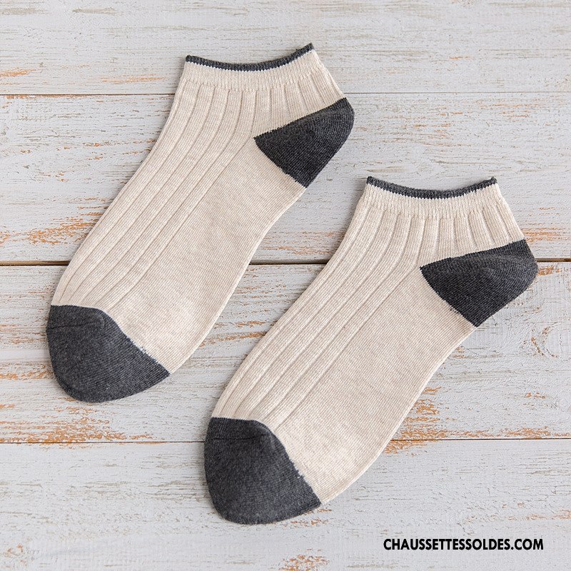 Chaussette Basse Homme Casual De Travail Été Printemps Nouvelles Arrivées Rayé Pure Bleu