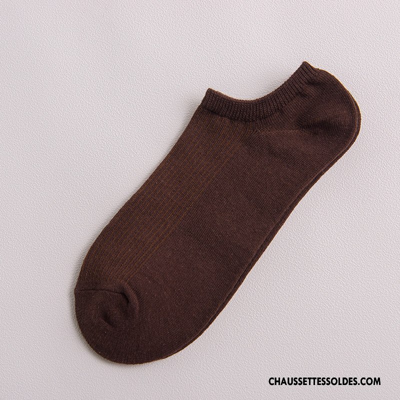 Chaussette Basse Homme Casual Toutes Les Saisons 100% Coton Chaussette Basse Coupée Le Nouveau Courte Pure Gris