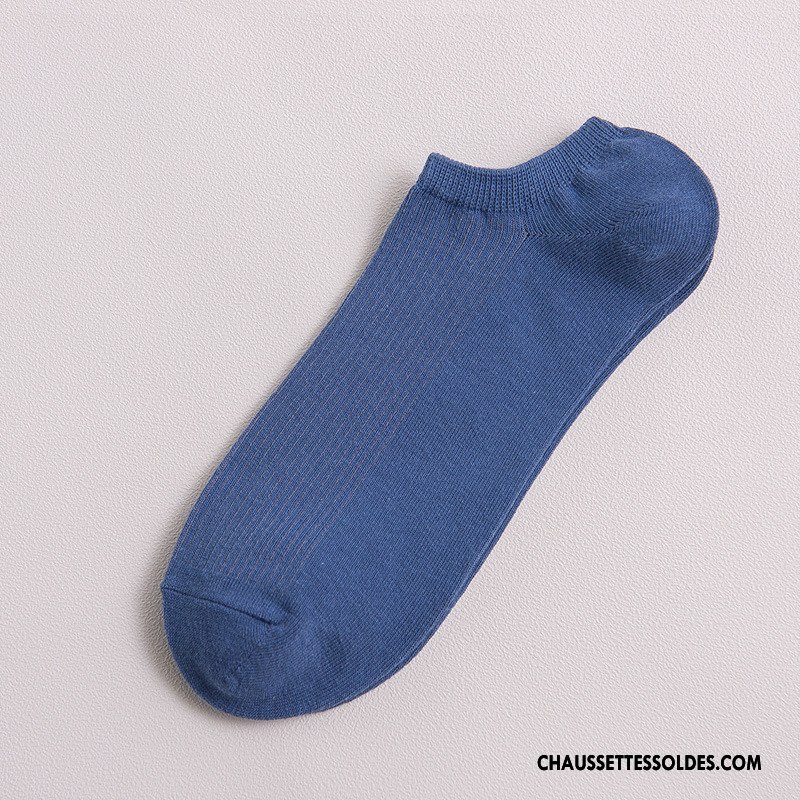 Chaussette Basse Homme Casual Toutes Les Saisons 100% Coton Chaussette Basse Coupée Le Nouveau Courte Pure Gris