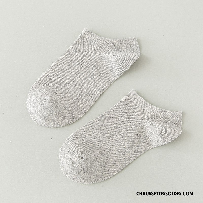 Chaussette Basse Homme Chaussette Basse Coupée Chaussette Courte Chaussettes En Coton Tous Les Assortis Nouvelles Arrivées Matelassé Pure Noir Clair