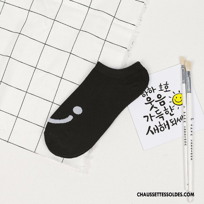 Chaussette Basse Homme Chaussette Basse Coupée Printemps Souriant Été Mouvement Chaussettes En Coton Rose