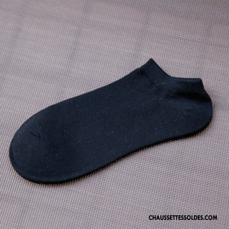 Chaussette Basse Homme Chaussette Basse Coupée Été Coton Tous Les Assortis Court Pure Gris