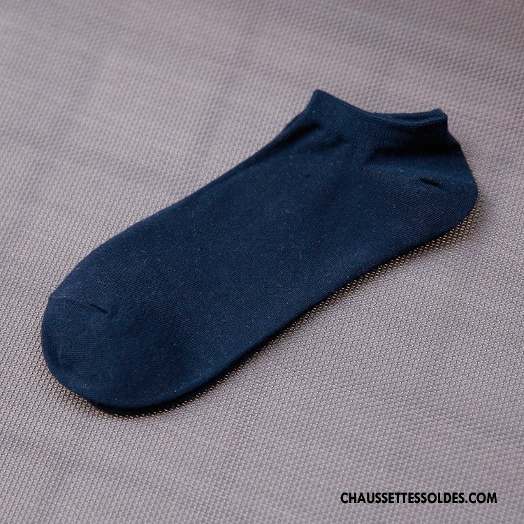 Chaussette Basse Homme Chaussette Basse Coupée Été Coton Tous Les Assortis Court Pure Gris