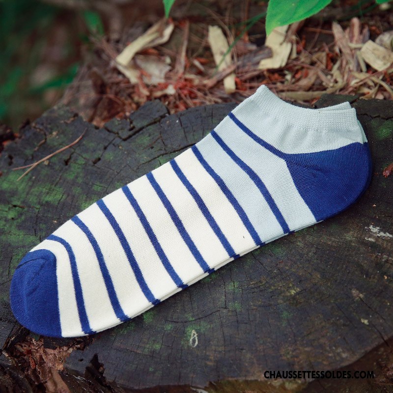 Chaussette Basse Homme Chaussette Basse Coupée Été Printemps 100% Coton Coton Bio Style Chaud Noir Clair