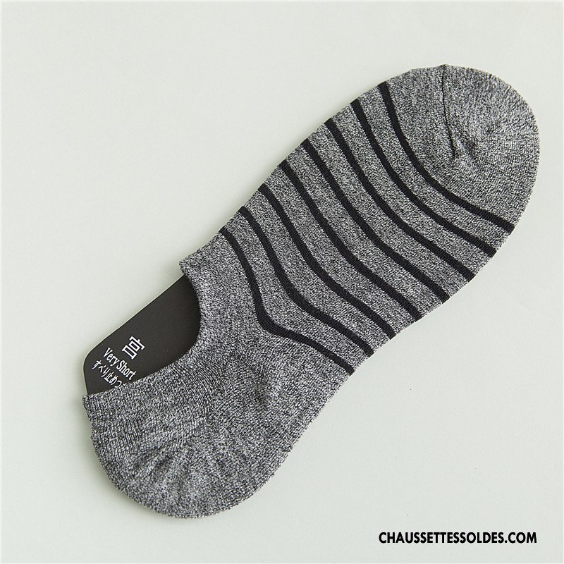Chaussette Basse Homme Chaussette Courte Casual Antidérapant Coton Bio Invisible Le Nouveau Gris