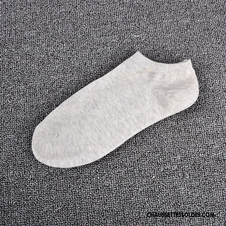 Chaussette Basse Homme Chaussette Courte Coton Bio Chaussette Basse Coupée Printemps Casual Absorber La Sueur Bleu Clair