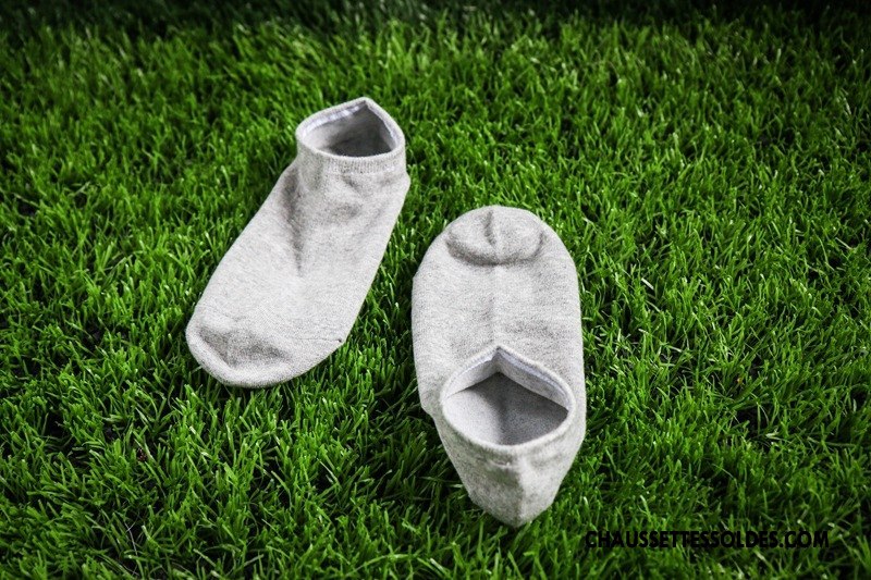 Chaussette Basse Homme Chaussette Courte Matelassé Printemps Mouvement Été Chaussette Basse Coupée Gris