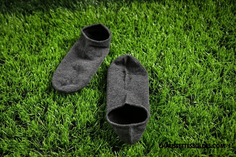 Chaussette Basse Homme Chaussette Courte Matelassé Printemps Mouvement Été Chaussette Basse Coupée Gris