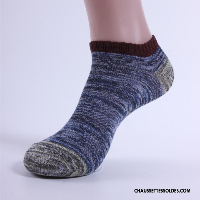 Chaussette Basse Homme Chaussette Courte Rayé Casual Chaussette Basse Coupée 100% Coton Coton Bio Gris Clair