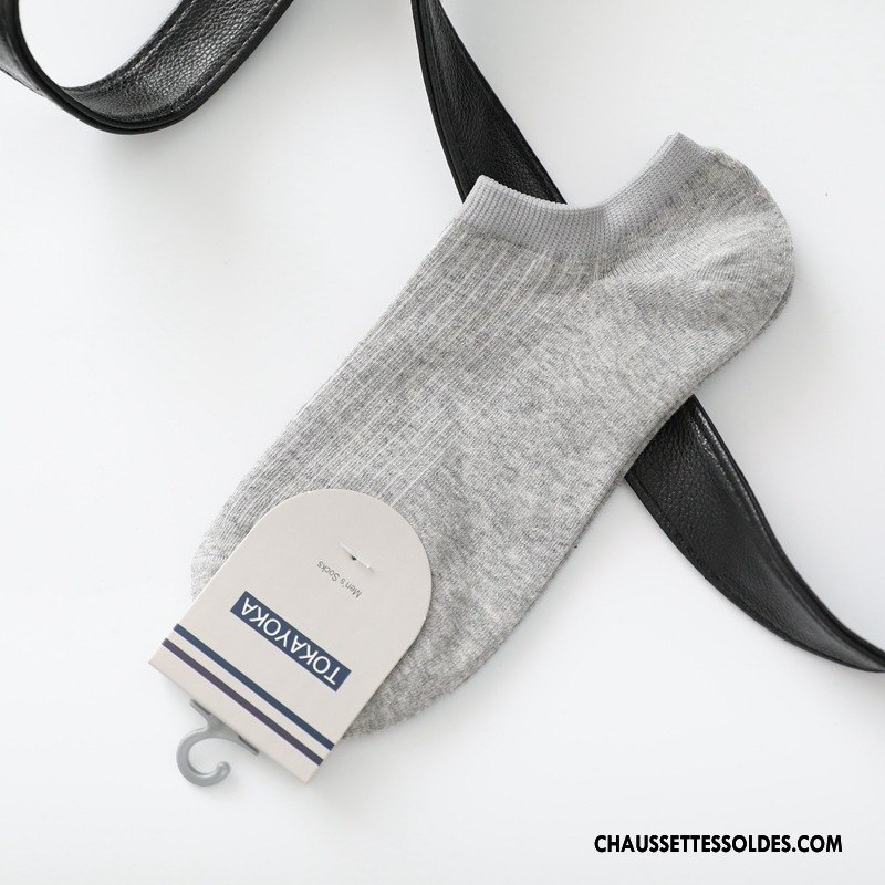 Chaussette Basse Homme Chaussettes En Coton De Travail Livraison Gratuite Courte Matelassé Été Pure Noir