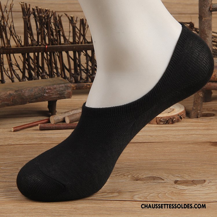 Chaussette Basse Homme Chaussettes En Coton Mouvement Chaussette Basse Coupée Respirant Été Le Nouveau Noir