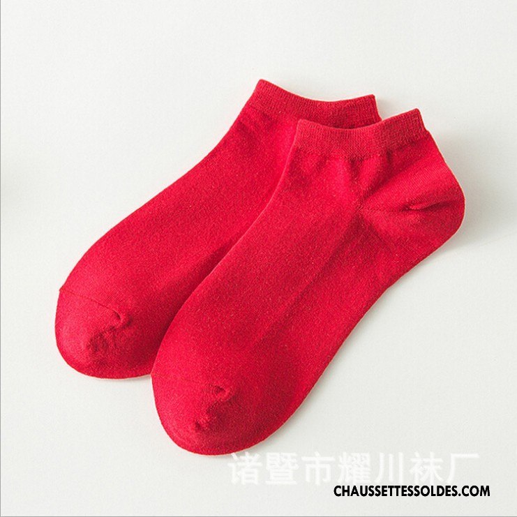 Chaussette Basse Homme Coton Bio Chaussette Basse Coupée Nouvelles Arrivées Qualité 100% Coton Rouge