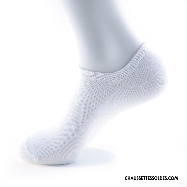 Chaussette Basse Homme Coton Bio Tendance Casual Mouvement Chaussette Basse Coupée Classique Pure Noir Clair