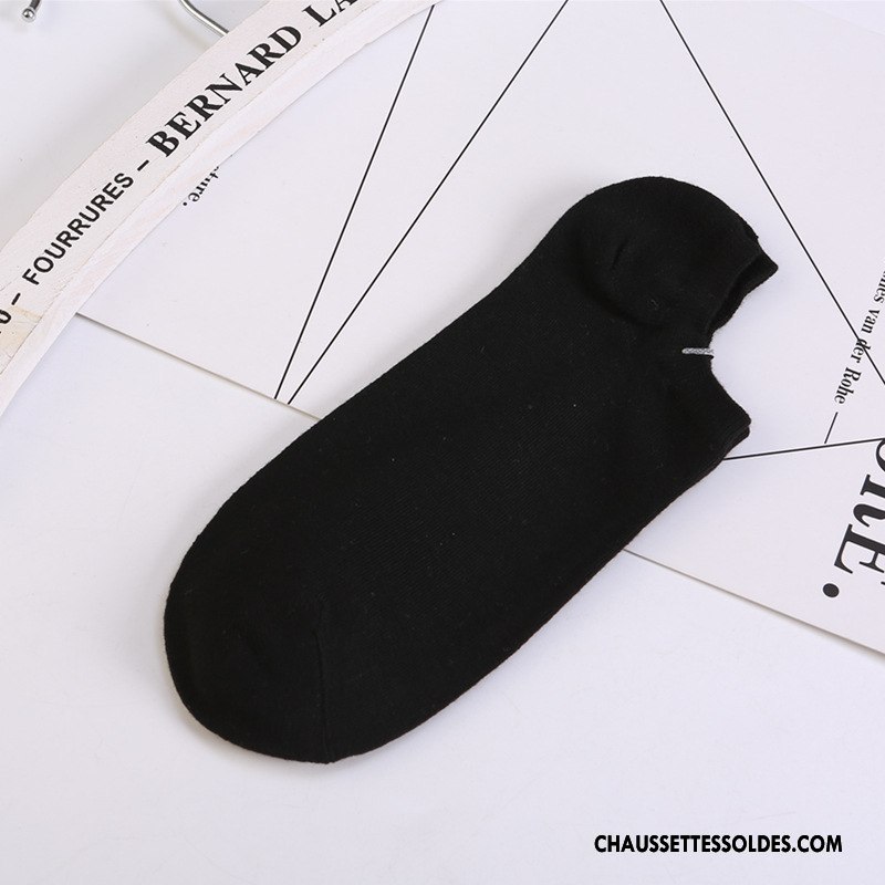 Chaussette Basse Homme Courte Chaussette Courte Chaussette Basse Coupée Invisible Confortable 100% Coton Pure Gris Clair