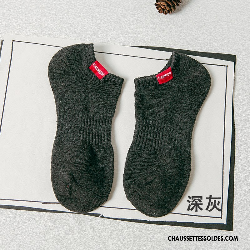 Chaussette Basse Homme De Plein Air Absorber La Sueur Serviette Chaussette Basse Coupée Mouvement Chaussettes En Coton Blanc
