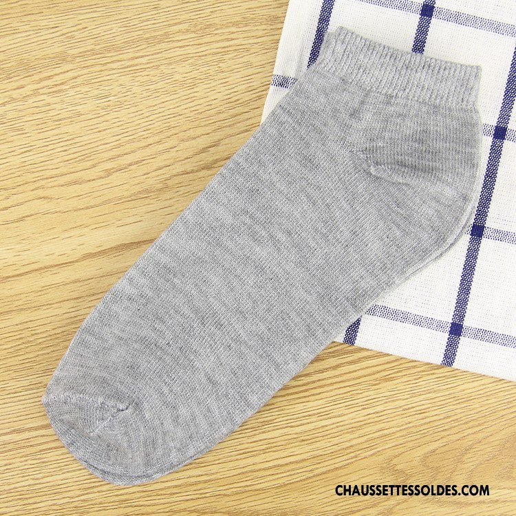 Chaussette Basse Homme Femme Chaussette Basse Coupée Tous Les Assortis Mouvement Été Lovers Pure Gris