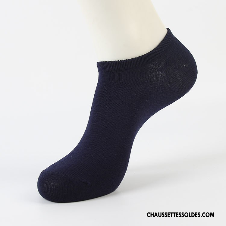 Chaussette Basse Homme Fibre Printemps Bambou Été Chaussette Basse Coupée Le Nouveau Pure Noir Clair