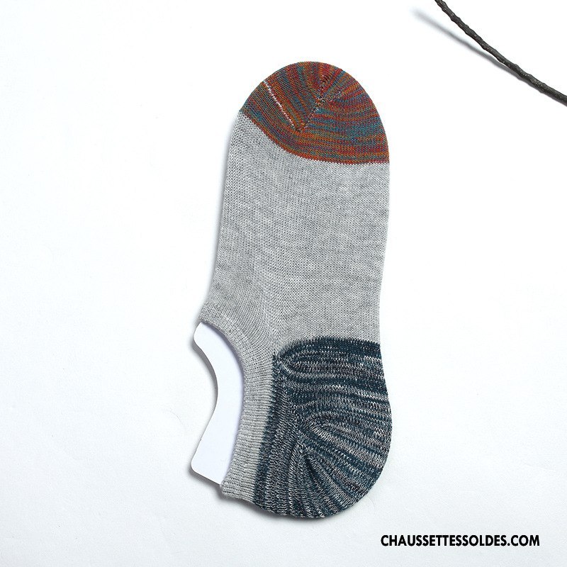 Chaussette Basse Homme Invisible Style National Racé Chaussettes En Coton Personnalité Le Nouveau Couleurs Mixtes
